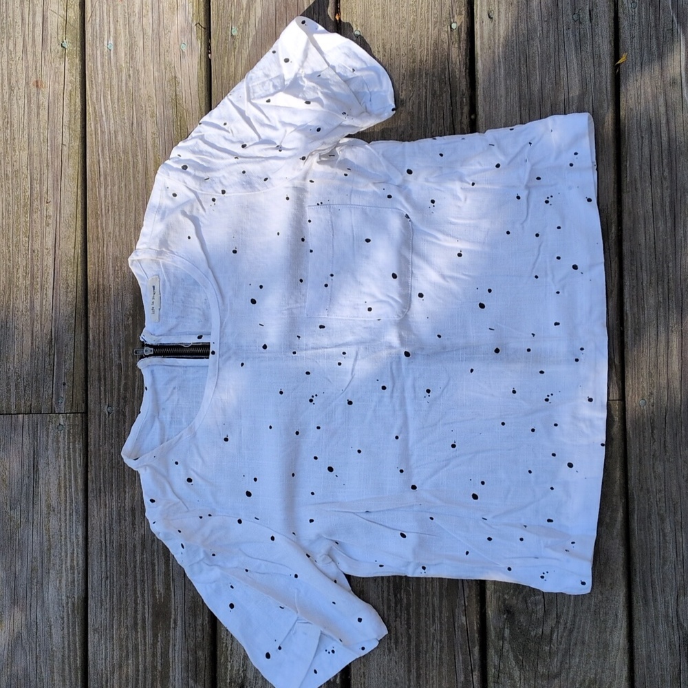 White Top With Black Dots